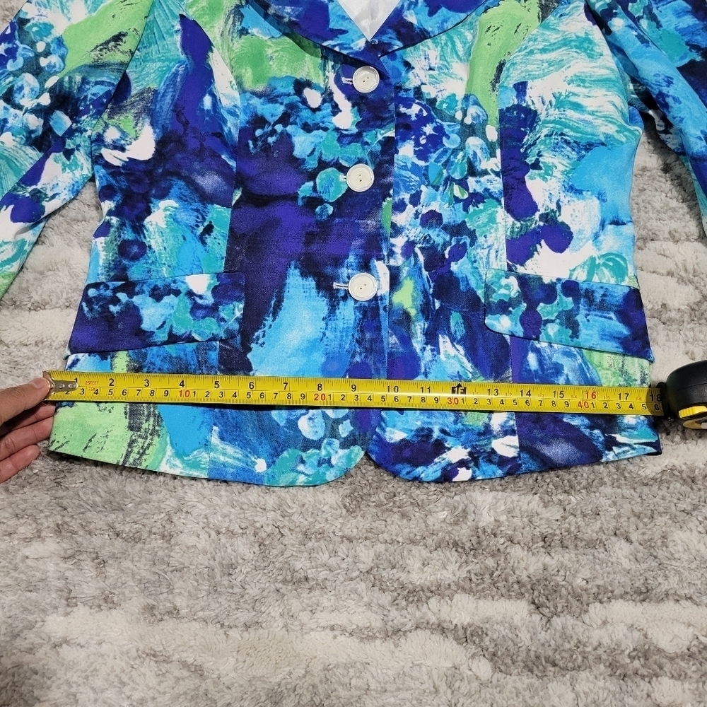 Evan-Picone Vibrant Abstract Blazer - Picture 11 of 12